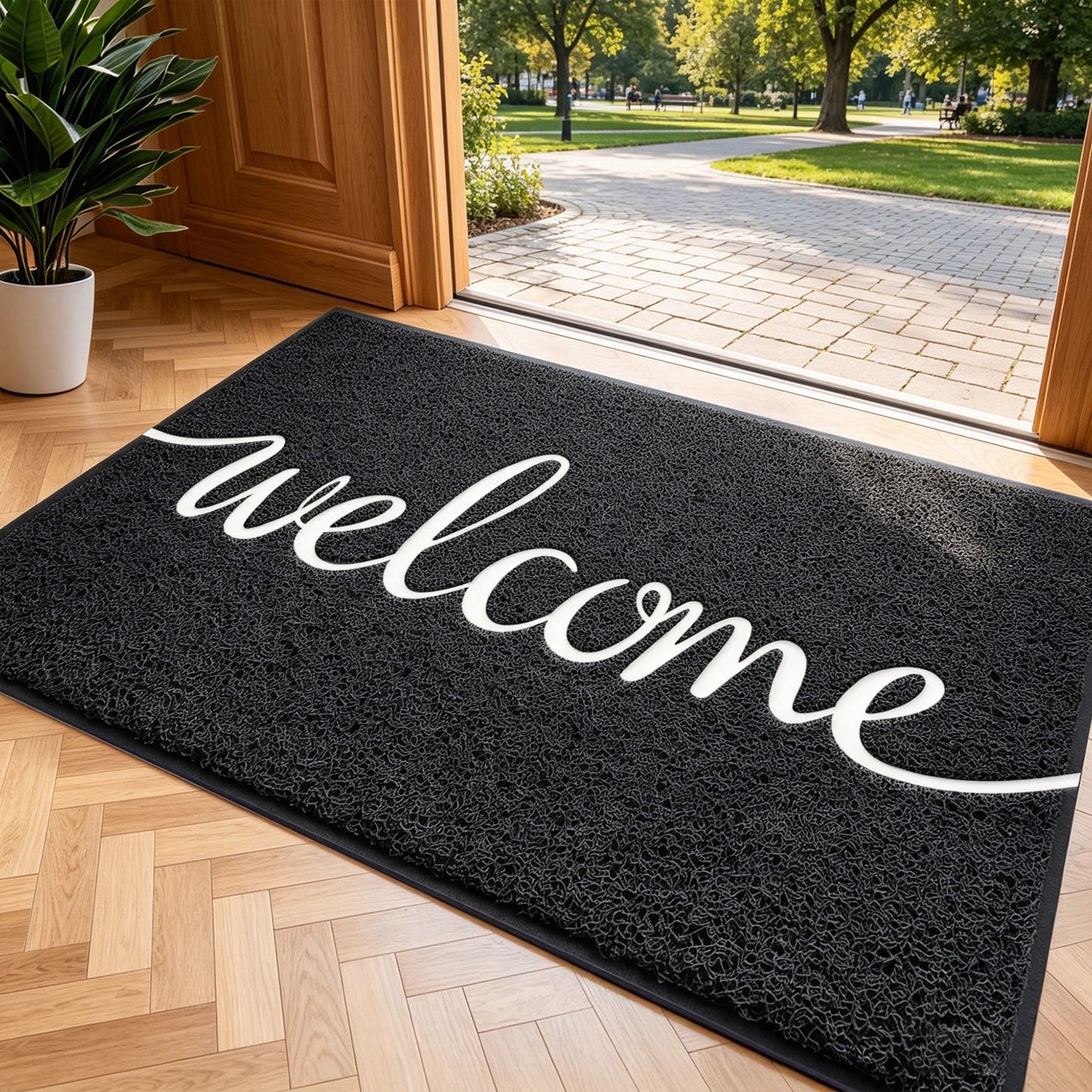 Non-Slip Welcome Entryway Mat