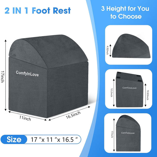 Foot Rest for Under Desk with 3 Heights