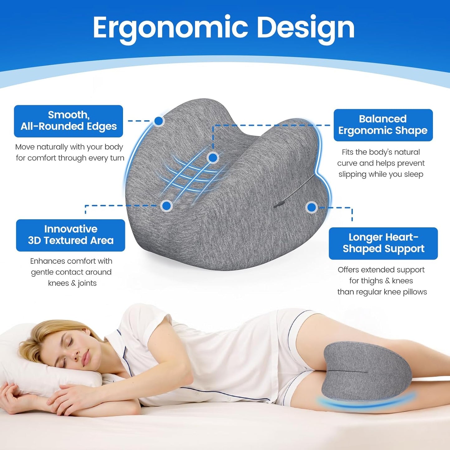Knee Pillow for Side Sleepers