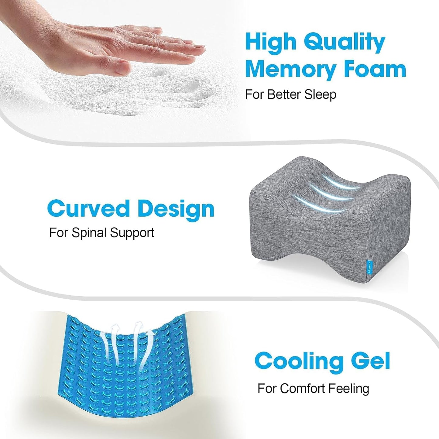 Memory Foam Knee Pillow for Side Sleepers