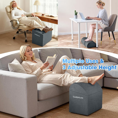Foot Rest for Under Desk with 3 Heights