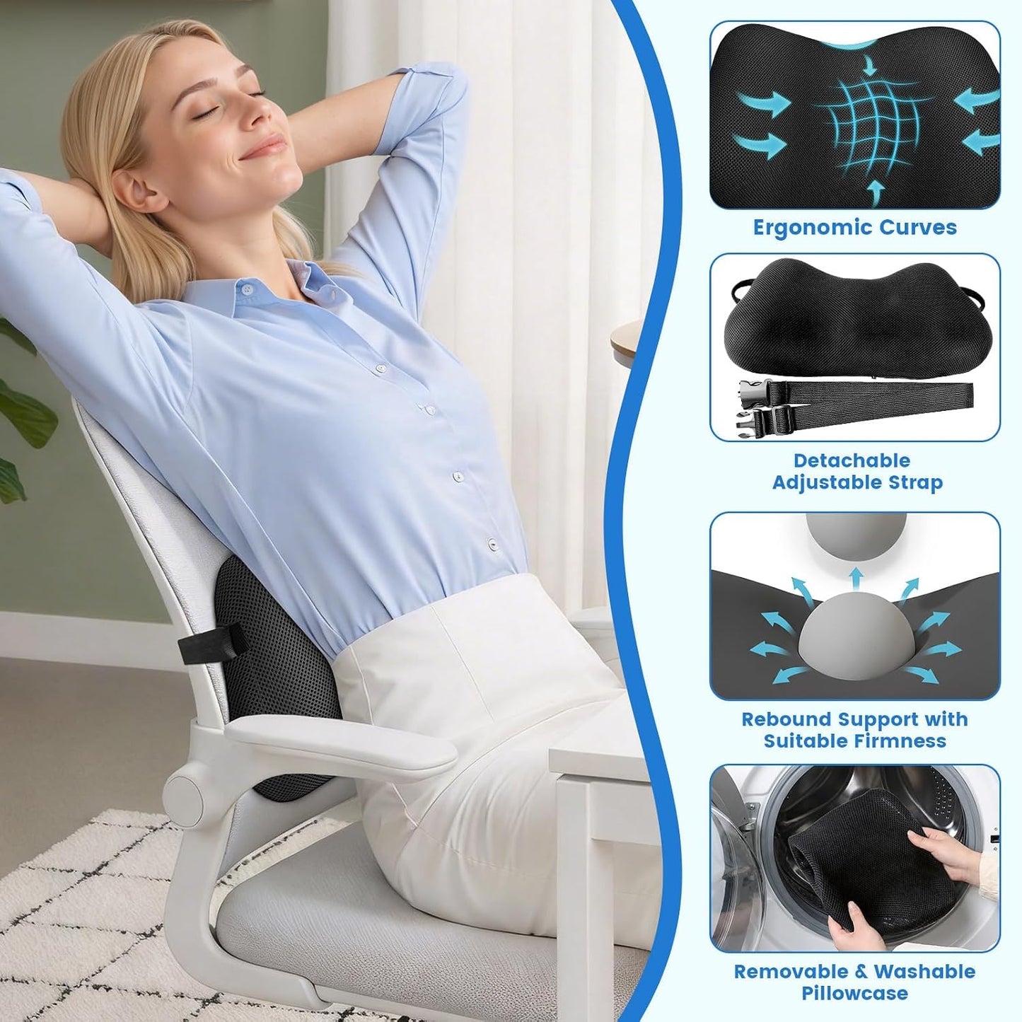 Memory Foam Lumbar Support Pillow