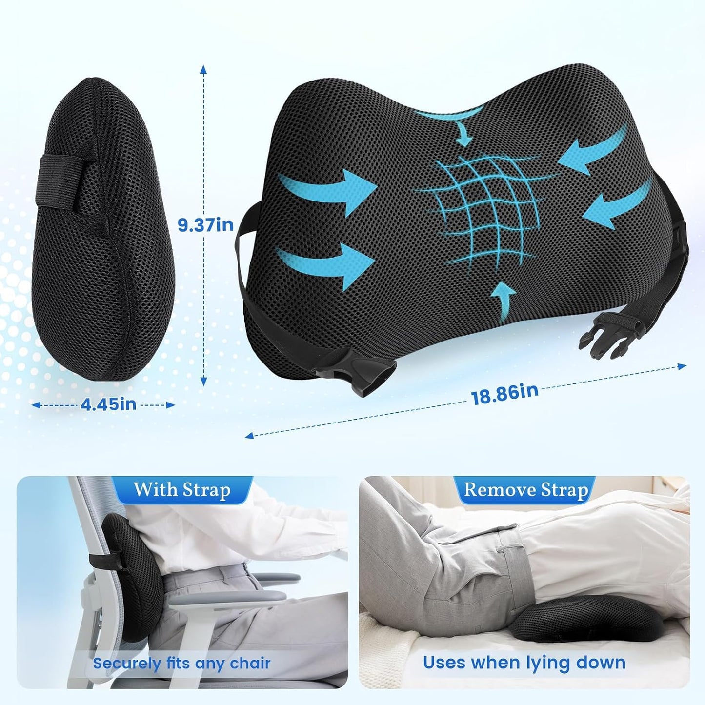 Memory Foam Lumbar Support Pillow
